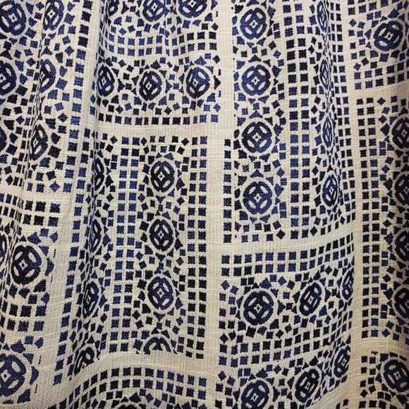 NWT Dylan Mosaic Blouse Embroidered Border Indigo Peasant Size Small - Picture 10 of 14